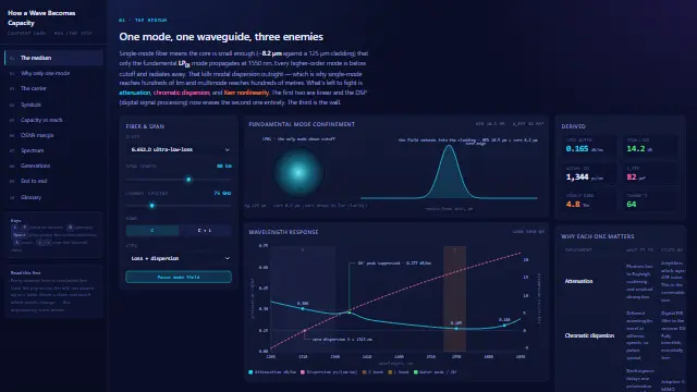 Screenshot of Coherent Optics — How a Wave Becomes Capacity