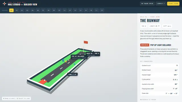 Screenshot of 3D Take-Off Hole Studio